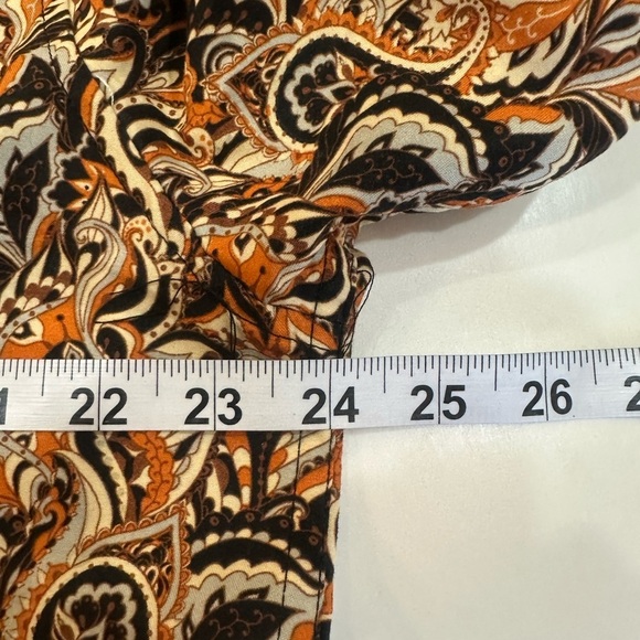 Silver Stone Men’s Paisley Shirt 3XL (Fits like XL) Brown Orange Modern NWOT - Picture 7 of 14